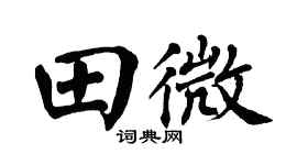 翁闿运田微楷书个性签名怎么写