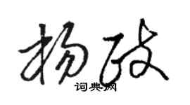 骆恒光杨政草书个性签名怎么写