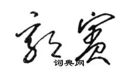 骆恒光郭宾草书个性签名怎么写