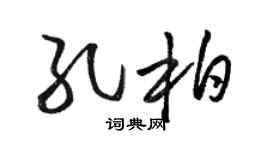 骆恒光孔柏草书个性签名怎么写