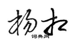 骆恒光杨相草书个性签名怎么写