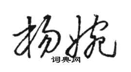 骆恒光杨婉草书个性签名怎么写