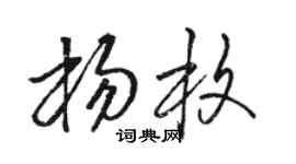 骆恒光杨枚草书个性签名怎么写