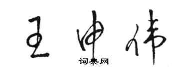 骆恒光王申伟草书个性签名怎么写