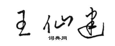 骆恒光王仙建草书个性签名怎么写