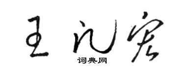 骆恒光王凡宏草书个性签名怎么写