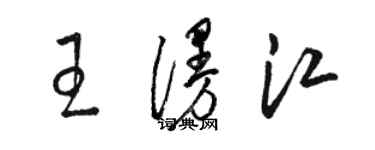 骆恒光王漫江草书个性签名怎么写