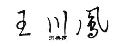 骆恒光王川凤草书个性签名怎么写