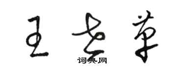 骆恒光王世革草书个性签名怎么写