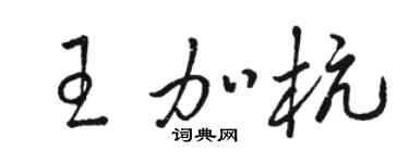 骆恒光王加杭草书个性签名怎么写