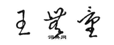 骆恒光王无量草书个性签名怎么写