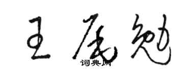 骆恒光王尾勉草书个性签名怎么写