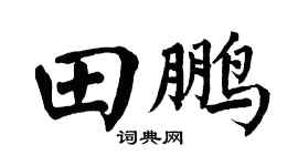 翁闿运田鹏楷书个性签名怎么写