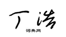 朱锡荣丁浩草书个性签名怎么写