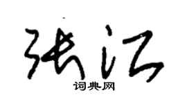 朱锡荣张江草书个性签名怎么写