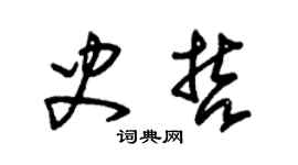 朱锡荣史哲草书个性签名怎么写