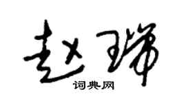 朱锡荣赵瑞草书个性签名怎么写