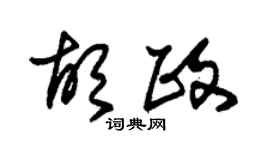 朱锡荣胡政草书个性签名怎么写