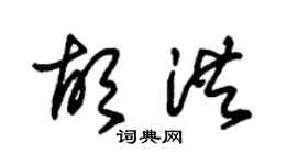 朱锡荣胡洪草书个性签名怎么写