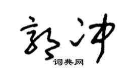 朱锡荣郭冲草书个性签名怎么写