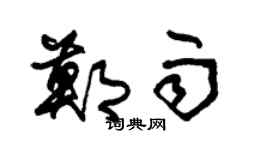 朱锡荣郑雨草书个性签名怎么写