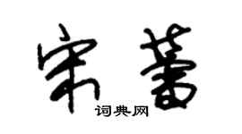 朱锡荣宋蕾草书个性签名怎么写