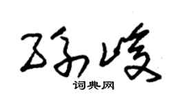 朱锡荣孙峻草书个性签名怎么写