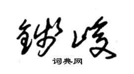 朱锡荣钱峻草书个性签名怎么写