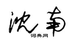 朱锡荣沈南草书个性签名怎么写