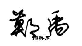 朱锡荣郑禹草书个性签名怎么写