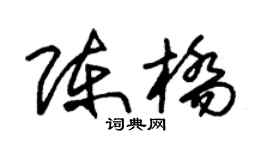 朱锡荣陈桥草书个性签名怎么写