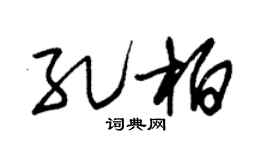 朱锡荣孔柏草书个性签名怎么写