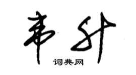 朱锡荣韦升草书个性签名怎么写