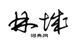 朱锡荣林城草书个性签名怎么写