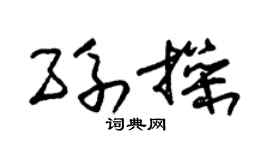 朱锡荣孙操草书个性签名怎么写