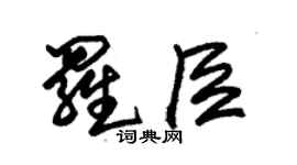 朱锡荣罗臣草书个性签名怎么写