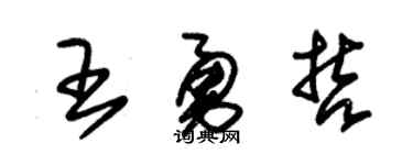 朱锡荣王勇哲草书个性签名怎么写