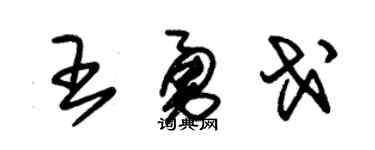 朱锡荣王勇戈草书个性签名怎么写