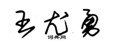 朱锡荣王尤勇草书个性签名怎么写