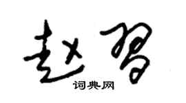 朱锡荣赵习草书个性签名怎么写