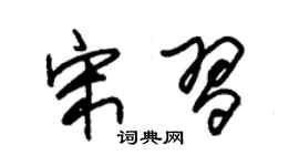 朱锡荣宋习草书个性签名怎么写