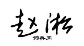 朱锡荣赵淞草书个性签名怎么写