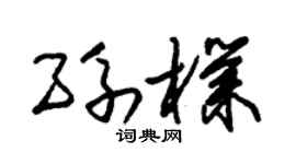 朱锡荣孙朴草书个性签名怎么写