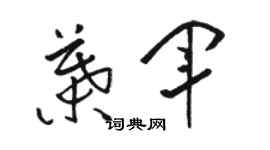 骆恒光叶军草书个性签名怎么写