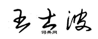 朱锡荣王士波草书个性签名怎么写