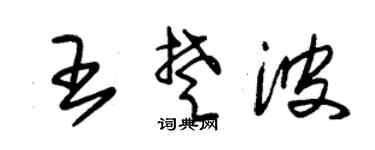 朱锡荣王楚波草书个性签名怎么写