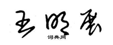 朱锡荣王明展草书个性签名怎么写