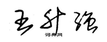 朱锡荣王升强草书个性签名怎么写