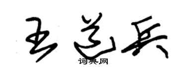 朱锡荣王道兵草书个性签名怎么写