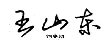 朱锡荣王山东草书个性签名怎么写